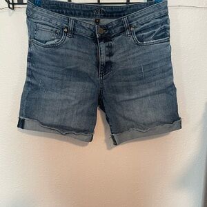 Kut from the Kloth Blue Jean Shorts with Cuffed Hem